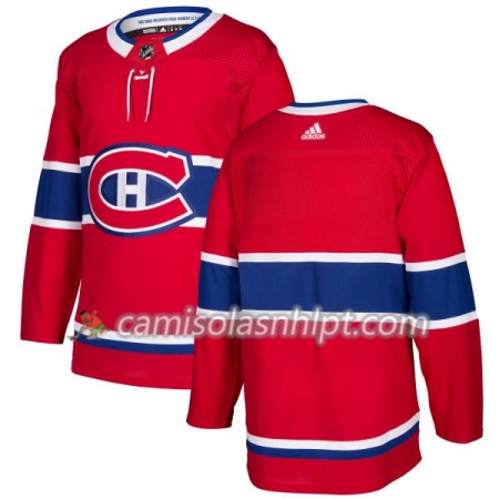 Camisola Montreal Canadiens Blank Adidas 2017-2018 Vermelho Authentic - Homem